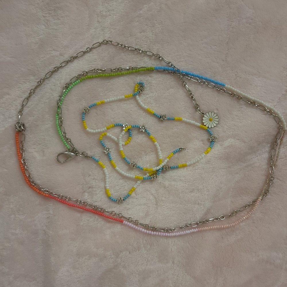 Chain and beads belt